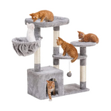 Modern Climbing Frame Sisal Rope Grey Cat Activity Tree Tower