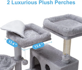 Customized Luxury High Quality Grey Cat Tree Tower