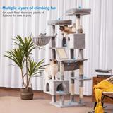 Customized Luxury High Quality Grey Cat Tree Tower