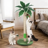 Modern Wooden Climbing Frame Cat Real Tree With Leaves