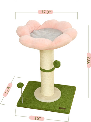 Pink Flower Cute Shape Cat Scratching Post Cat Toy