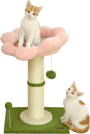 Pink Flower Cute Shape Cat Scratching Post Cat Toy