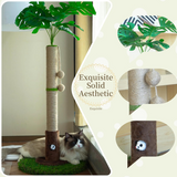 Indoor Cat Scratching Post With Sisal Rope And Palm Tree With Hanging Ball