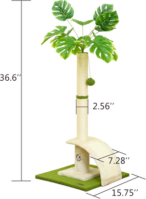 Cat Scratching Post With Sisal Rope For Indoor Use With Hanging Ball