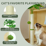 Cat Scratching Post With Sisal Rope For Indoor Use With Hanging Ball