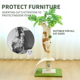 Cat Scratching Post With Sisal Rope For Indoor Use With Hanging Ball