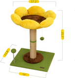 Cat Scratching Post for Small Cats Kittens Sun Flower
