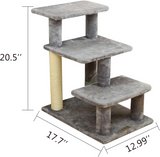 3-Tier Stair Cat Scratching Post Cat Steps For High Beds Or Sofas