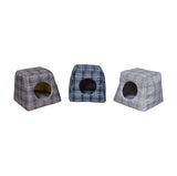 Custom Comfortable High Quality Plaid Cat Bed Cave Nest
