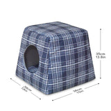 Custom Comfortable High Quality Plaid Cat Bed Cave Nest