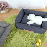 Imitation Linen Fabric Kennel Cozy Pet Bed Comfort Protector Bed