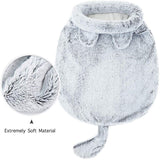 Cute Ears Design Fluffy Soft Plush Semi-Closed Cat Sleeping Bag