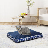Customized Minimalist Geometric Stripes Rectangle Orthopedic Memory Foam Dog Bed