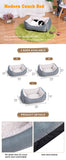 Tone Wool Fabric Cute House Warm Soft Kennel Fluffy Pet Bed
