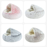 Custom high quality soft fluffy gradient pet bed with cover