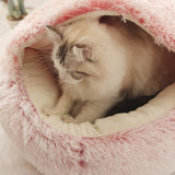 Custom high quality soft fluffy gradient pet bed with cover
