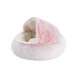 Custom high quality soft fluffy gradient pet bed with cover