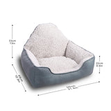 Luxury Design Soft Plush Tricorne Pet Bed Bolster with High Back