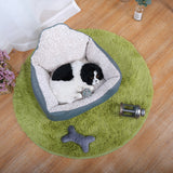 Luxury Design Soft Plush Tricorne Pet Bed Bolster with High Back