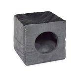 Custom Indoor Winter Covered Plush Cat Box Bed House With Door