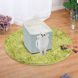Customized Logo Portable Blue Cute Dogs And Cats Cave Bed For Car Travel