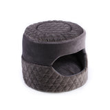 New Portable Luxury Black Pet Cave Bed With Washable Cover