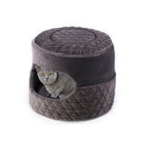New Portable Luxury Black Pet Cave Bed With Washable Cover