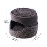 New Portable Luxury Black Pet Cave Bed With Washable Cover