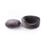New Portable Luxury Black Pet Cave Bed With Washable Cover