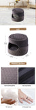New Portable Luxury Black Pet Cave Bed With Washable Cover