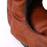 Custom High Quality Pu Leather Waterproof Cat Cave Sleeping Bed