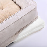 Custom Eco Friendly Beige Sofa Orthopedic Memory Foam Beds For Dogs