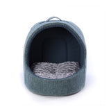 Comfortable Deep Sleep Cute Green Cat Cave Bed Mattress Scratches Bed
