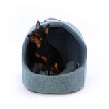 Comfortable Deep Sleep Cute Green Cat Cave Bed Mattress Scratches Bed
