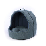Comfortable Deep Sleep Cute Green Cat Cave Bed Mattress Scratches Bed