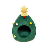Customized High Quality Cute Christmas Tree Shaped Pet Cave Bed