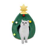 Customized High Quality Cute Christmas Tree Shaped Pet Cave Bed