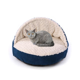 Semi-closed Cat Cave Bed Indoor Warm Fluffy Pet Bed