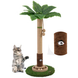 Woochpet Cat Scratching Post 35'' Tall Cat Scratcher Tree Tower Scratching Posts for Indoor Cats with Cat Toy Mouse Hole and Interactive Wooden Ball for Kittens Adults Cats