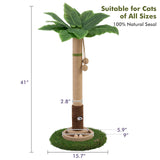 Woochpet Cat Scratching Post 35'' Tall Cat Scratcher Tree Tower Scratching Posts for Indoor Cats with Cat Toy Mouse Hole and Interactive Wooden Ball for Kittens Adults Cats